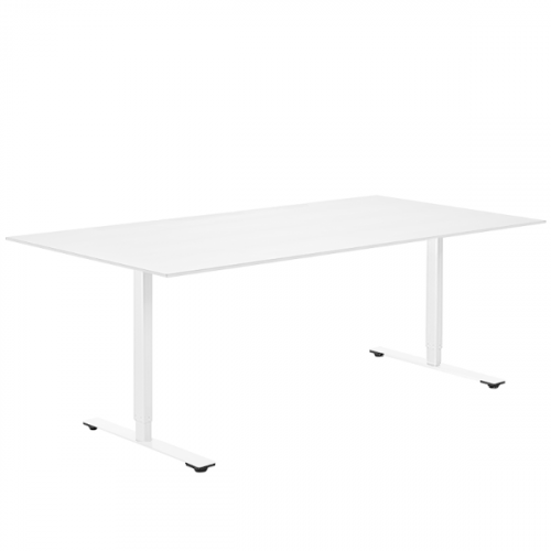 Delta hævesænke bord i hvid