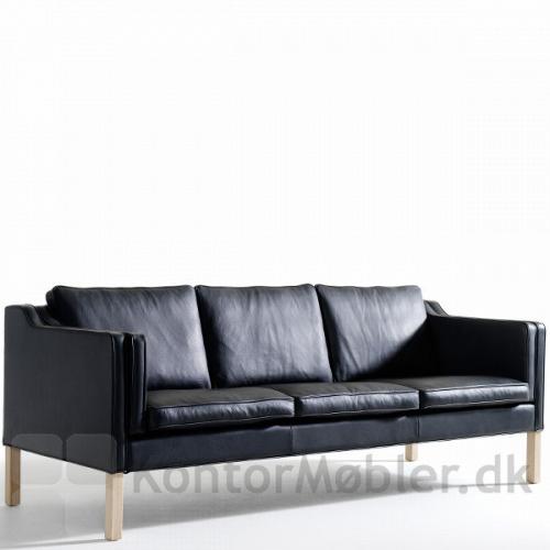 Eton sofa til 3 personer i sort læder