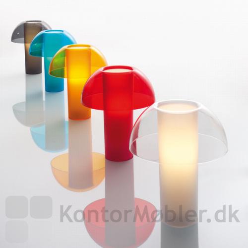 Colette bordlampe med skærm i transparente farver
