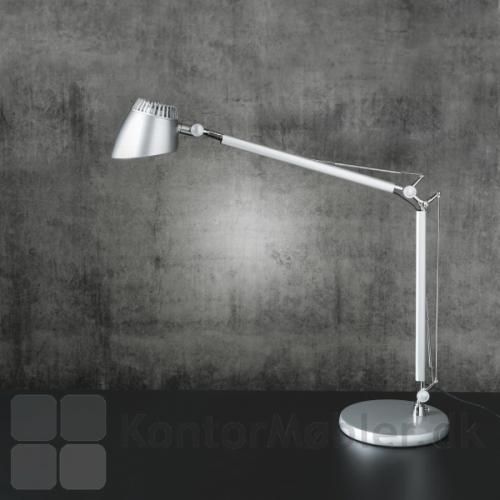 Valencia bordlampe i sølv med 3-trins lysdæmper og timer