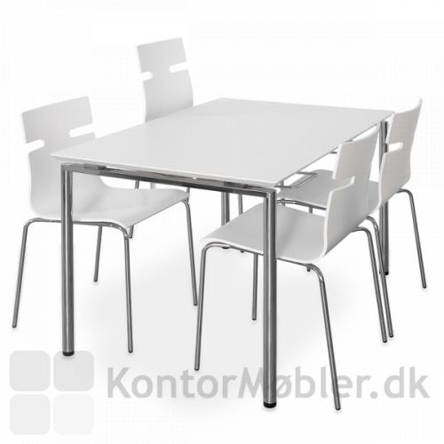 Zing bord i hvid med whisper stole