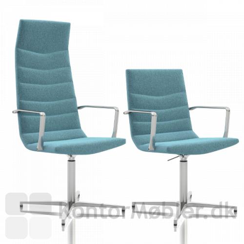 Shiny Basic mødestol kan vælges med to forskellige ryg højder