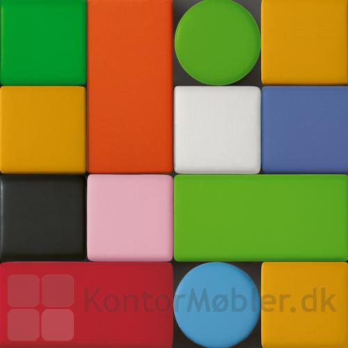 Puf fra Lanab kan vælges kvadratisk, rektangulær eller rund - i mange farver