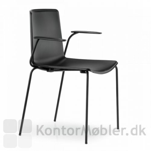 Tweet stolen kan vælges med ensfarvet sæde i farverne sort, hvid, orange eller beige
