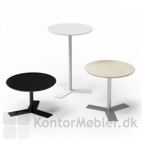 Delta mødebord med rund bordplade, kan vælges i flere størrelser