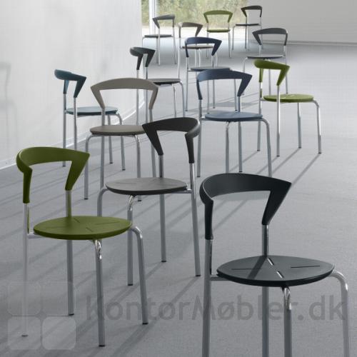 Opus stolene kan vælges i flere farver - se de aktuelle farver på siden