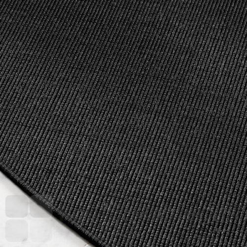 Sort Sisal Boucle tæppe med karakteristisk loop pile vævning