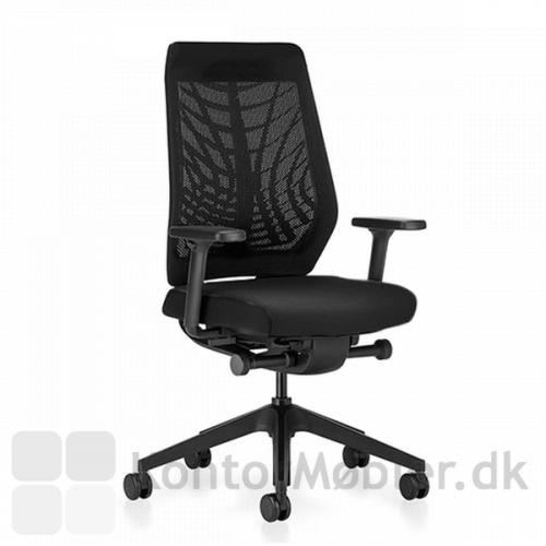 Joyce kontorstol med lav ryg, helt i sort