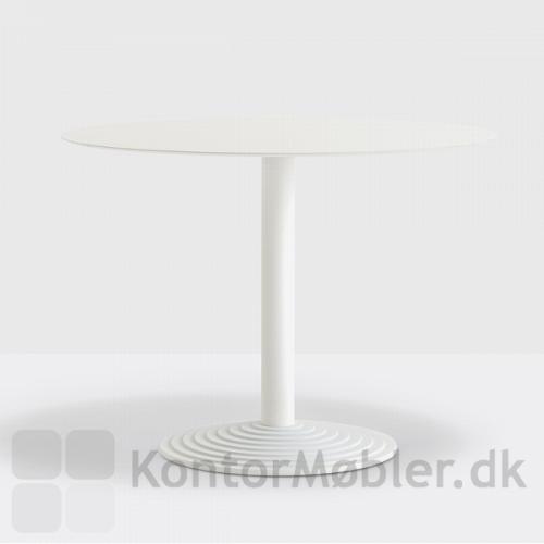 Step cafébord i hvid, med bordplade i kompaktlaminat