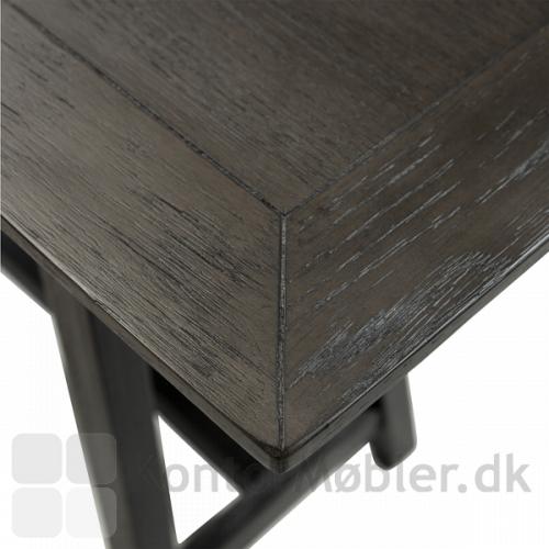DUMAS højbord med bordplade i gråbejdset eg, med bred kant