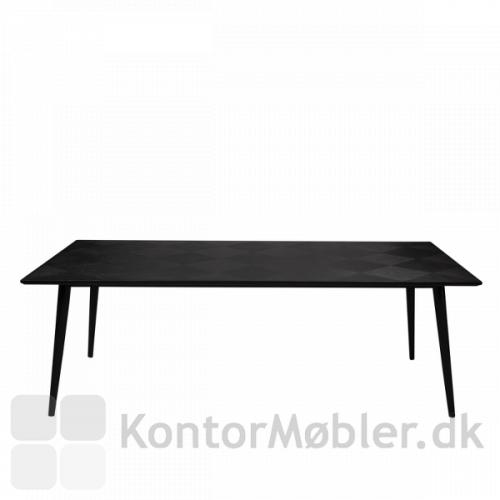 Hood mødebord har en god størrelse, bredden er 100 cm og længden er 200 cm