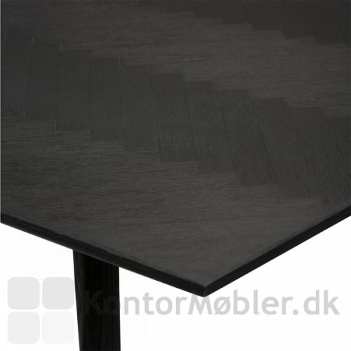 Bone mødebord med bordplade i sort farvet ask og ben i sort farvet elm