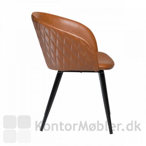 Dual stol i Vintage lysebrun kunstlæder