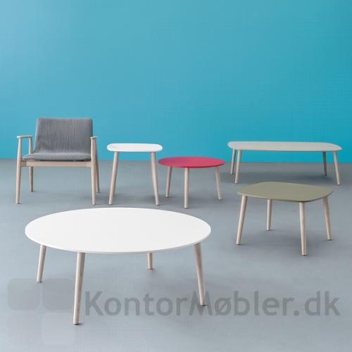 Malmö sofabord kan vælges med bordplade i flere farver