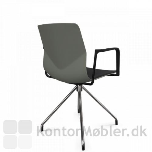 FourSure 11 polstret mødestol med armlæn og indersidepolstring - skalfarve clay