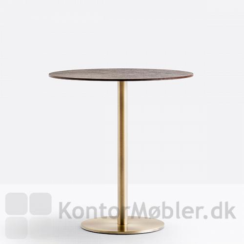 Inox cafébord med special bordplade (COP 4575) og stel i antik brass