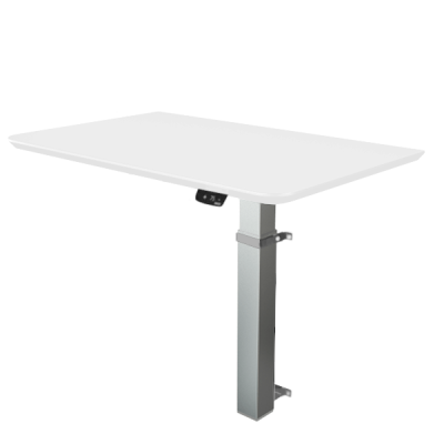 Delta hæve sænke bord - vægmonteret - Hvid laminat