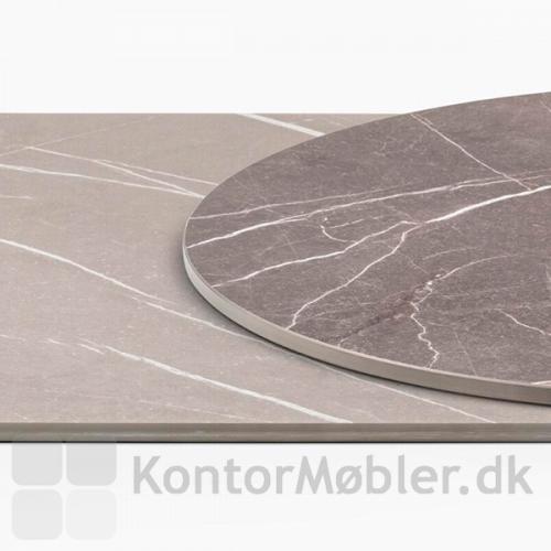 Toa mødebord med bordplade i højtrykslaminat med granit effekt i farverne varm grå (3447) og grå (3445)