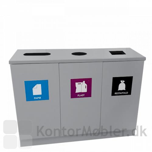 Affaldssorteringsskab 3 moduler