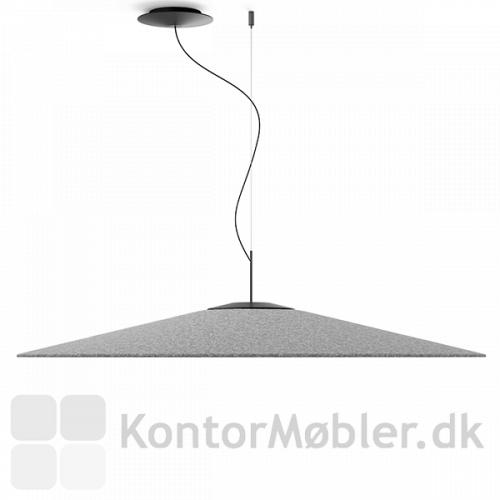 Koinè lydabsorberende loftlampe med grå filt
