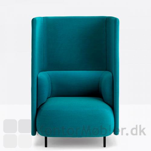 Buddyhub loungestol med høj ryg kan vælges i flere stoftyper og farver