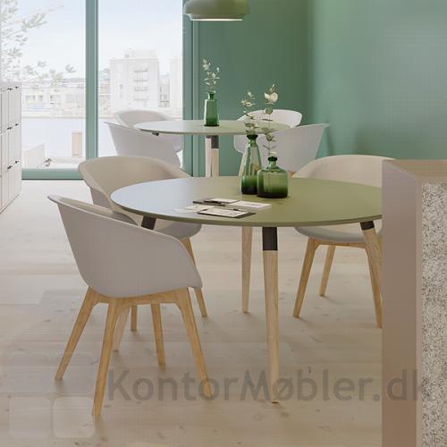 Det runde XL konferencebord kan vælges i mange linoleums farver - kontakt os for yderligere information