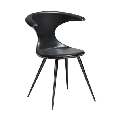 Dan-Form Flair Spisebordsstol i sort læder
