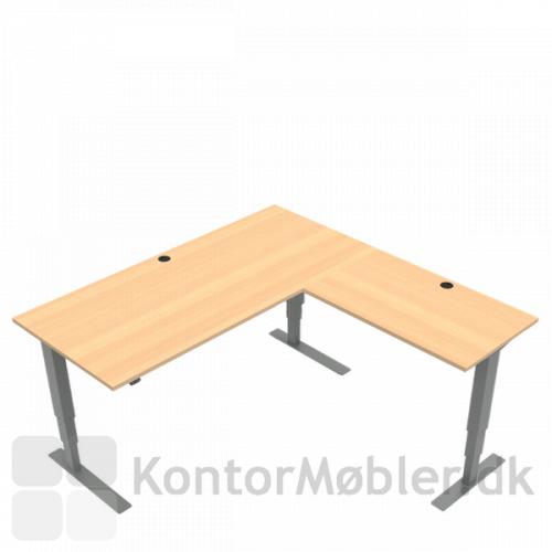 Conset stort hæve sænke bord med sidebord