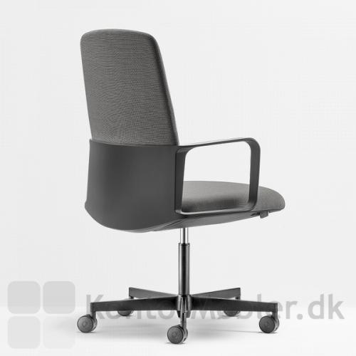 Temps design kontorstol med formstøbt ryg og armlæn i polyporpylen 