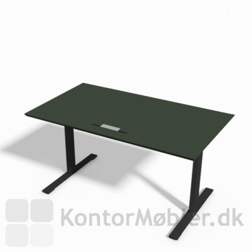 Delta hæve-sænke bord i grøn linoleum
