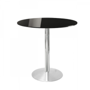 Cafébord med bordplade i glas