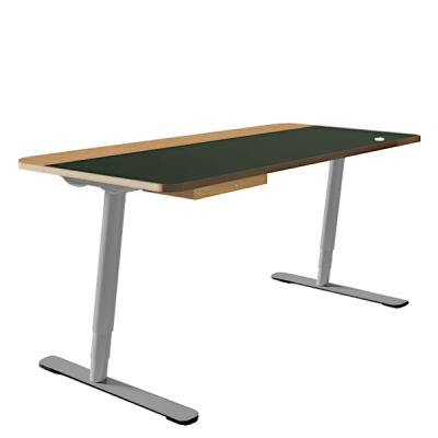 Design V7 bord med grøn/eg bordplade