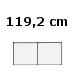 119,2 cm bred (0,-) (2159)