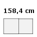 Bredde 158,4 cm (1.116,-) (2262)