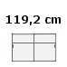 119,2 cm bred (756,-) (2363)