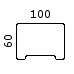 100x60 cm med udskæring (104,-) (5000-0038-9405)