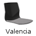Sort Valencia kunstlæder - sædepolstring (944,-) (22x10)
