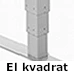 El kvadratisk 3-leddet søjle H65-131 cm (1.236,-) (0395)