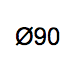 Ø 90 cm (84,-) (13857)