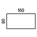 180x90 Rektangulær (210,-)