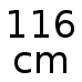 116 cm