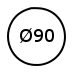 Ø 89 cm (676,-) (Ø 890)