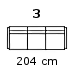 3 pers sofa (8320,-) (6830/31)
