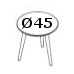 Ø45 loungebord (0,-) (50145)