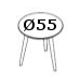 Ø55 loungebord (304,-) (50155)
