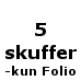 5 skuffer - kun Folio (3449,-) (B1653)