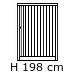 1 låge højde 198 cm (1003,-) (BET408/19)