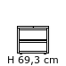 2 skuffer højde 69,3 cm bredde 80 cm (0,-) (YESF0807)