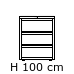 3 skuffer højde 100 cm bredde 80 cm (730,-) (YESF0810)