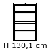 4 skuffer højde 130,1 cm bredde 80 cm (2499,-) (YESF0813)